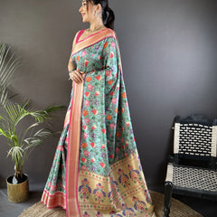 Banarasi Pure Lichi Silk Paithani Saree