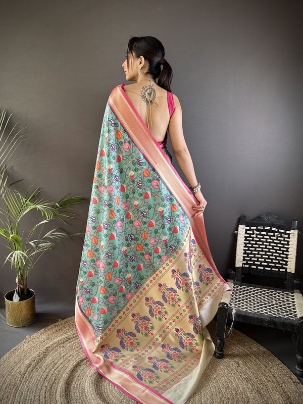 Banarasi Pure Lichi Silk Paithani Saree