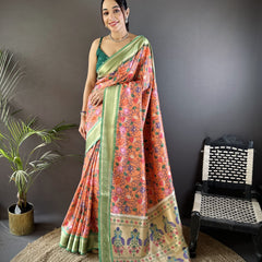 Banarasi Pure Lichi Silk Paithani Saree