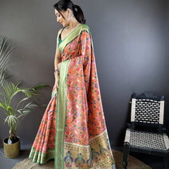 Banarasi Pure Lichi Silk Paithani Saree