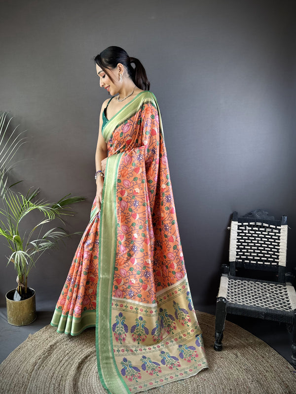 Banarasi Pure Lichi Silk Paithani Saree
