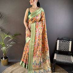 Banarasi Pure Lichi Silk Paithani Saree