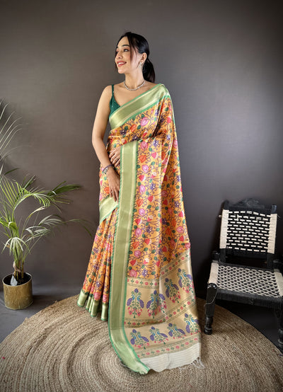 Banarasi Pure Lichi Silk Paithani Saree