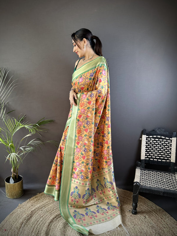 Banarasi Pure Lichi Silk Paithani Saree