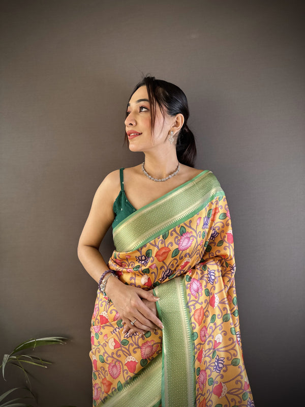 Banarasi Pure Lichi Silk Paithani Saree