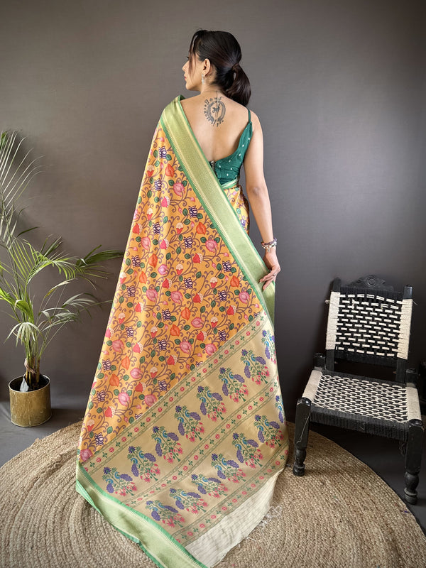 Banarasi Pure Lichi Silk Paithani Saree