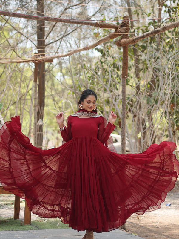 Designer Gown with Dupatta