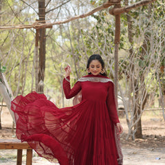 Designer Gown with Dupatta
