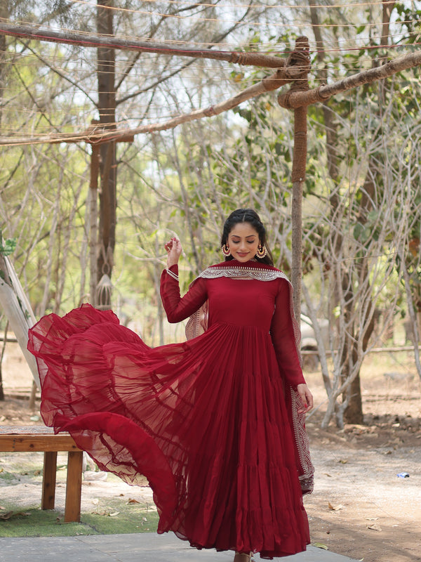Designer Gown with Dupatta