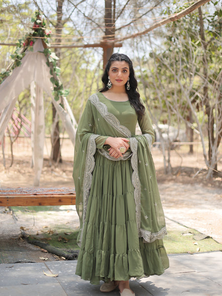 Designer Gown with Dupatta
