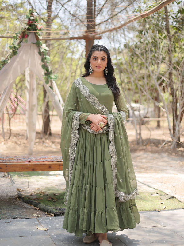 Designer Gown with Dupatta