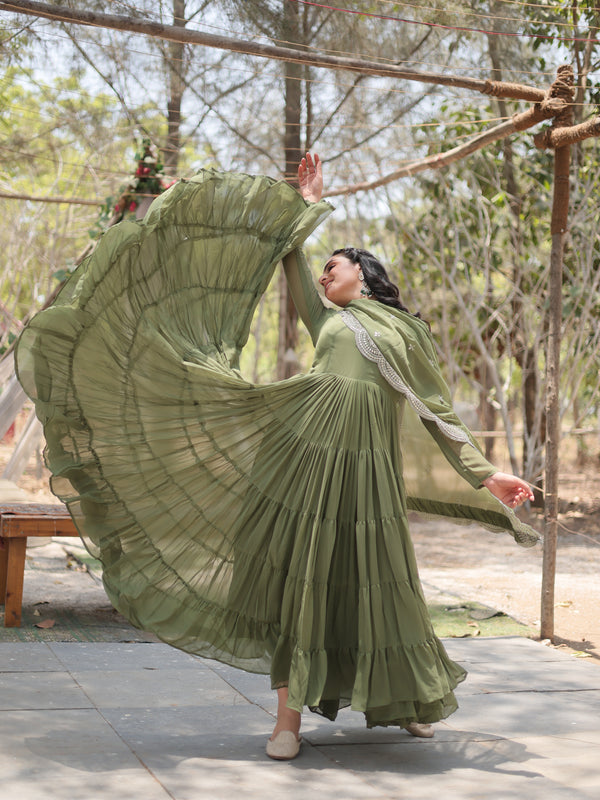 Designer Gown with Dupatta