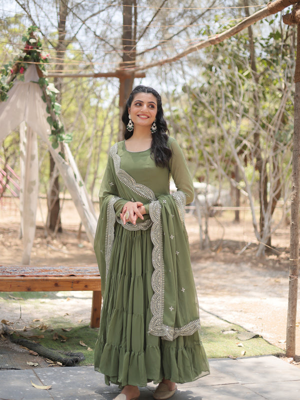 Designer Gown with Dupatta