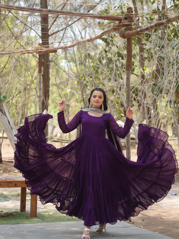 Designer Gown with Dupatta