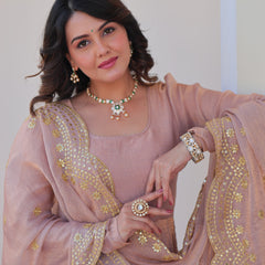 Fendy Chiffon Embroidered Gown