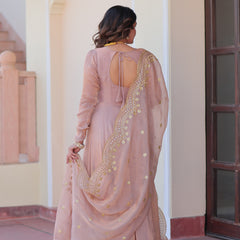 Fendy Chiffon Embroidered Gown