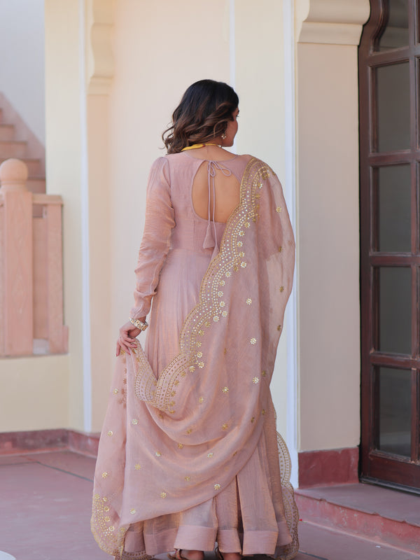 Fendy Chiffon Embroidered Gown