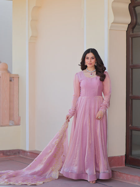 Fendy Chiffon Embroidered Gown