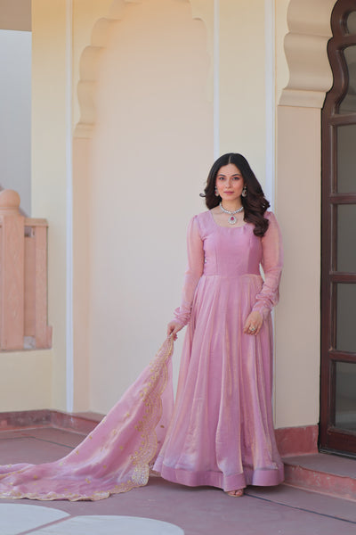 Fendy Chiffon Embroidered Gown