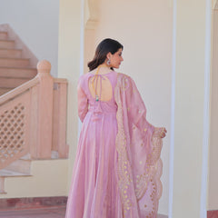 Fendy Chiffon Embroidered Gown