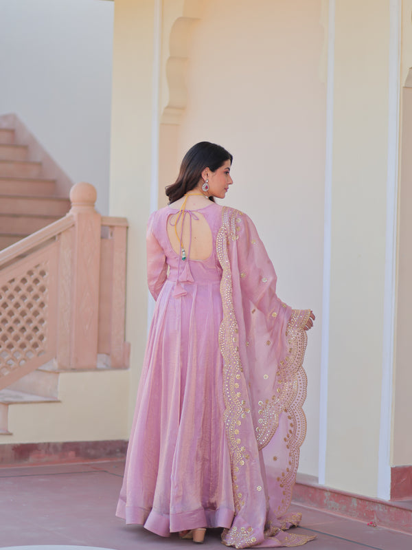 Fendy Chiffon Embroidered Gown