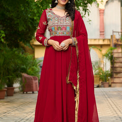Faux Blooming Sequins Embroidered Kali Gown