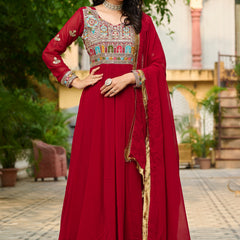 Faux Blooming Sequins Embroidered Kali Gown