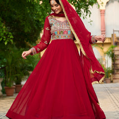 Faux Blooming Sequins Embroidered Kali Gown