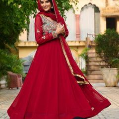 Faux Blooming Sequins Embroidered Kali Gown