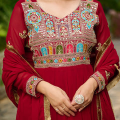 Faux Blooming Sequins Embroidered Kali Gown