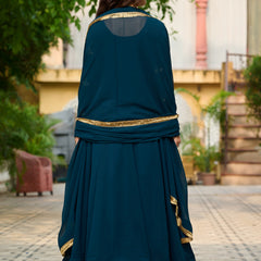 Faux Blooming Sequins Embroidered Kali Gown