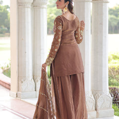 Fendy Sequins Embroidered Palazzo Set with Dupatta