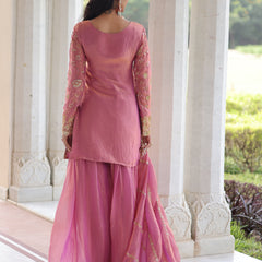 Fendy Sequins Embroidered Palazzo Set with Dupatta