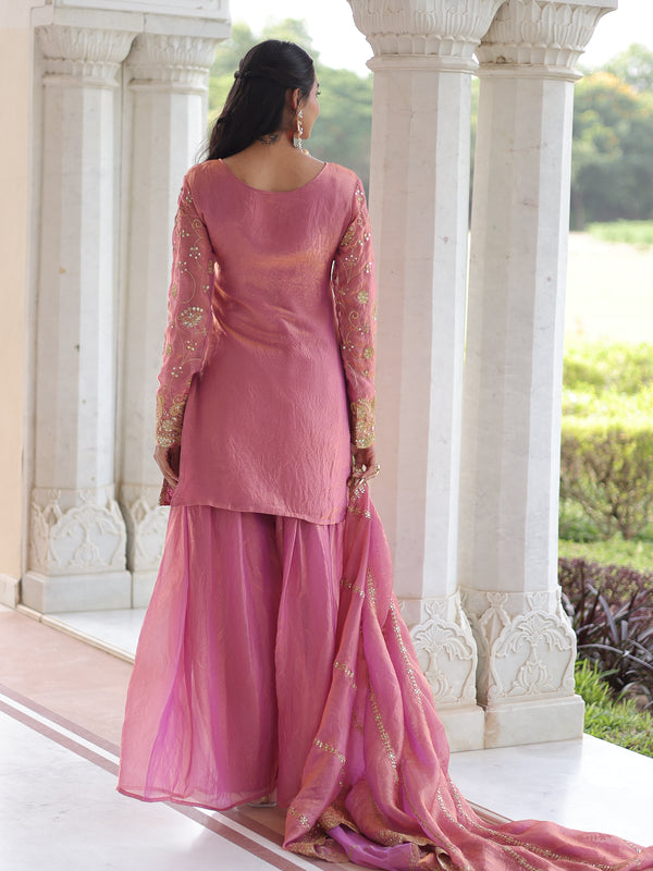 Fendy Sequins Embroidered Palazzo Set with Dupatta