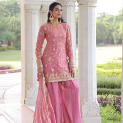Fendy Sequins Embroidered Palazzo Set with Dupatta