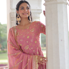 Fendy Sequins Embroidered Palazzo Set with Dupatta