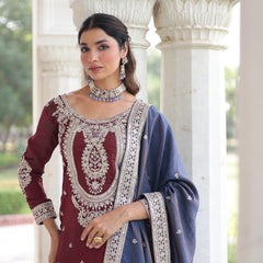 Sequins Embroidered Palazzo Set with Dupatta