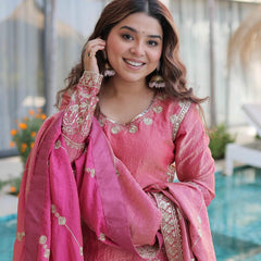Fendi Crush Zari Sequins Embroidered Palazzo Set with Dupatta