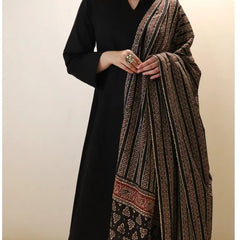 Women's Viscose Chanderi Printed Kurti Pant Set with Printed Chanderi Cotton Dupatta