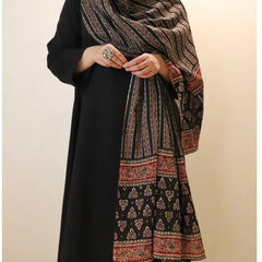 Women's Viscose Chanderi Printed Kurti Pant Set with Printed Chanderi Cotton Dupatta