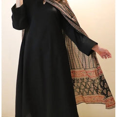 Women's Viscose Chanderi Printed Kurti Pant Set with Printed Chanderi Cotton Dupatta