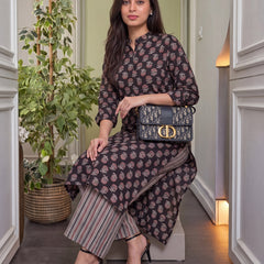 Women's Pure Cotton Printed Kurti Pant Set