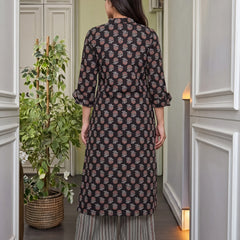 Women's Pure Cotton Printed Kurti Pant Set
