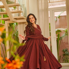 Women's Viscose Chanderi Embellished Kurti Pant Set with Printed Georgette Dupatta