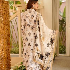 Women's Rayon Slub Printed Kurti Pant Set with Printed Chanderi Cotton Dupatta