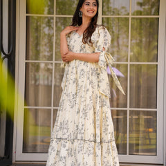 Women's Poly Rayon Printed Gown
