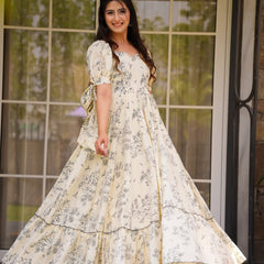 Women's Poly Rayon Printed Gown