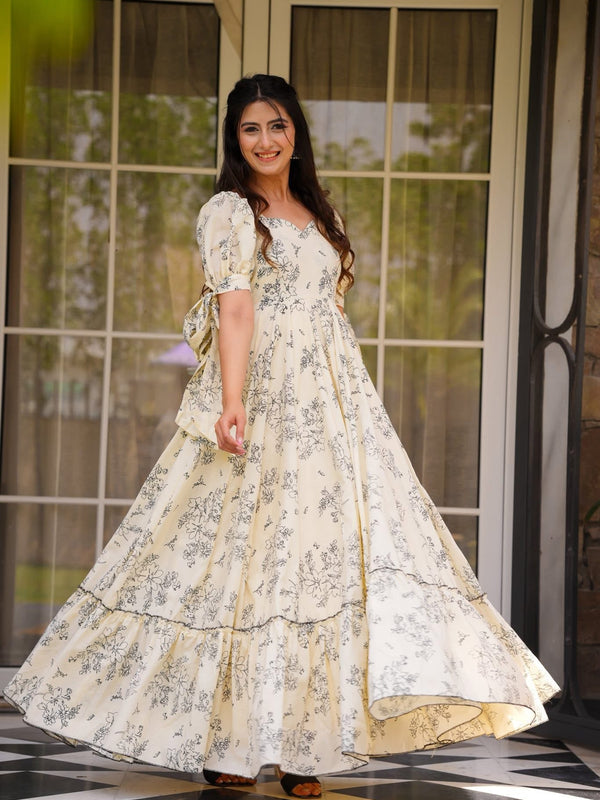 Women's Poly Rayon Printed Gown