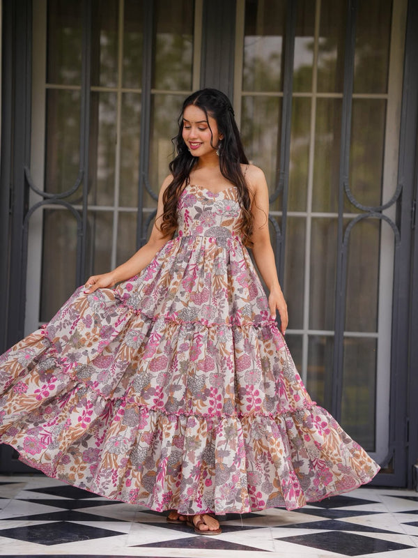 Women's Poly Rayon Printed Gown