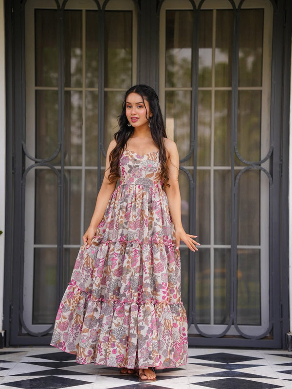 Women's Poly Rayon Printed Gown